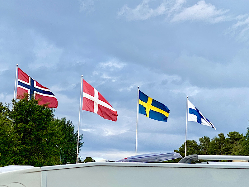 Skandinavische Flaggen Fahnen
