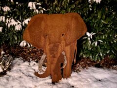 Elefant im Schnee